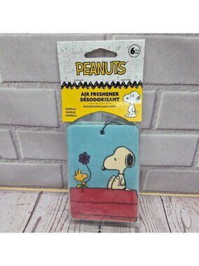 Peanuts Snoopy Doghouse‎ Paper Air Freshener, Vanilla scent, 6 Pack